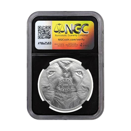 2025 South Africa Big 5 Series III Lion 1 oz Silver - NGC MS70 FDOI