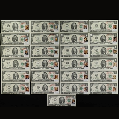 Series 2017 $2 Bill – Official 50th Anniversary Stamp (April 13, 2026) – Colonial Figures Grab Bag
