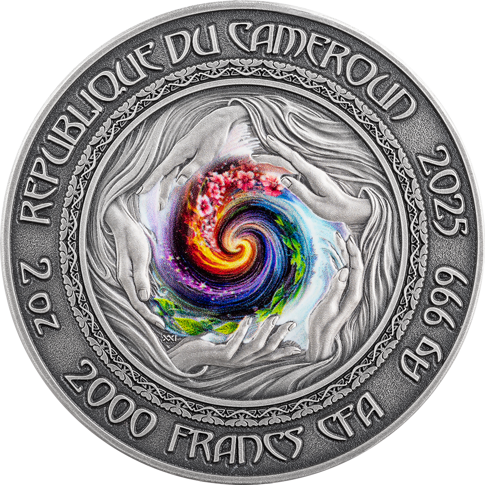 2025 Cameroon Nature Spirit Mermaid 2 Oz Silver Coin - CoinsTV
