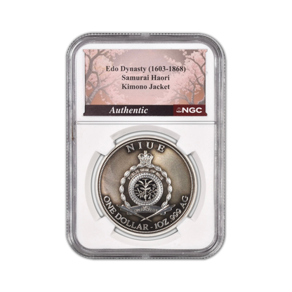 2025 Niue Samurai & Dragon HR 1 oz Silver Coin - NGC PR 70 Relic Label - CoinsTV