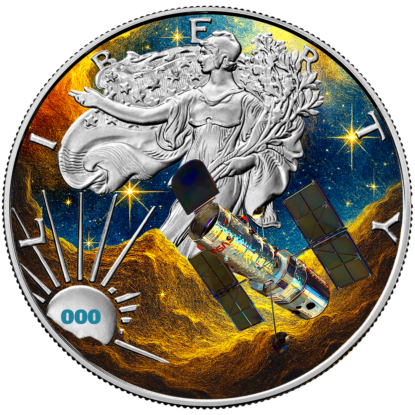 2025 Chromatics Silver Eagle - Hubble Space Telescope Edition - CoinsTV
