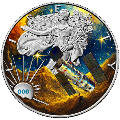 2025 Chromatics Silver Eagle - Hubble Space Telescope Edition - CoinsTV
