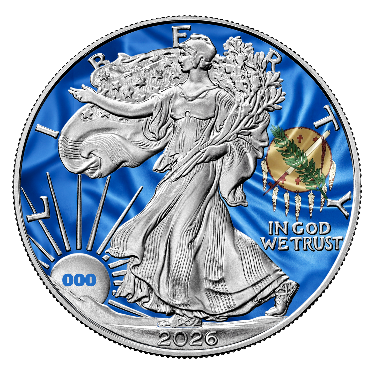 2026 State Flags Silver Eagle - Oklahoma Limited Edition