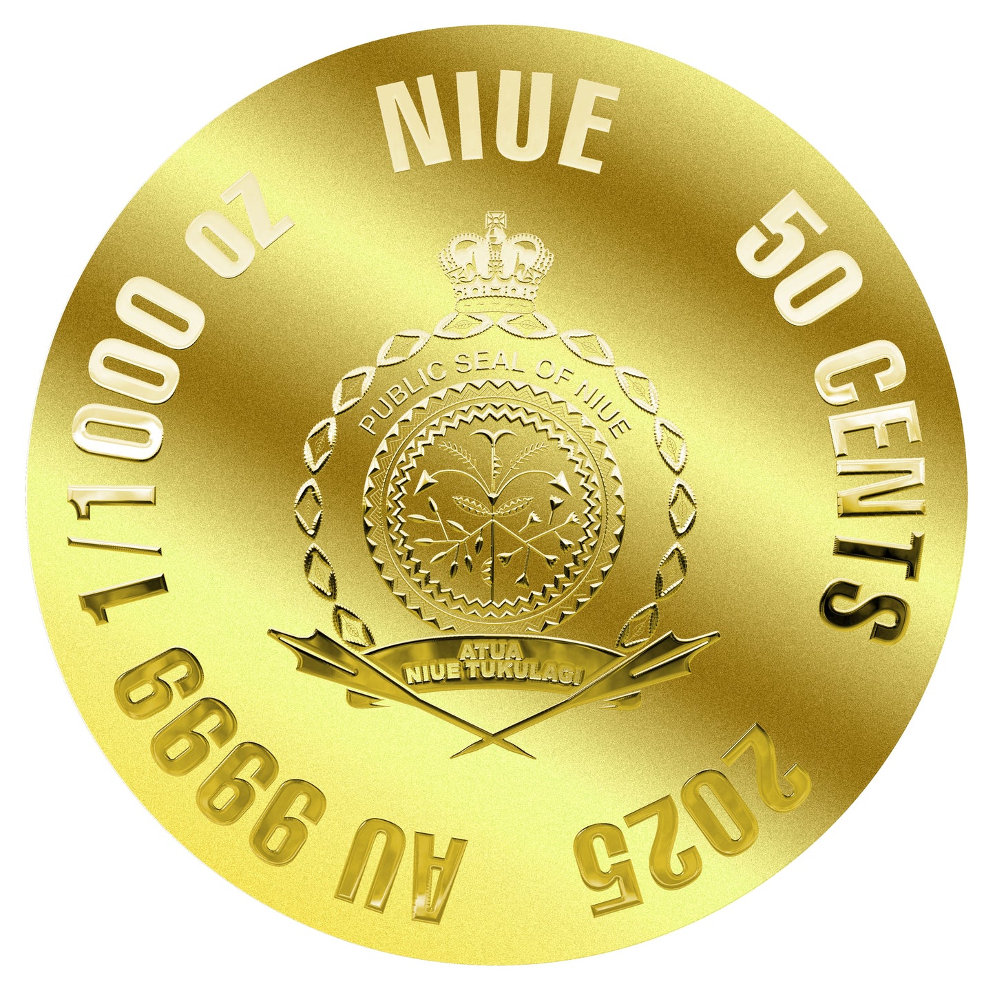 2025 Niue Greek Mythology Zeus 1/1000 oz Gold Coin in Card