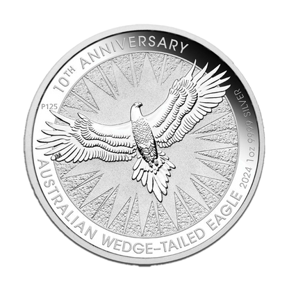 2024 1 oz Australia Wedge Tailed Eagle 10th Anniversary .9999 Silver Coin BU