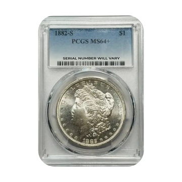 1882-S Morgan Silver Dollar San Francisco - PCGS MS64+
