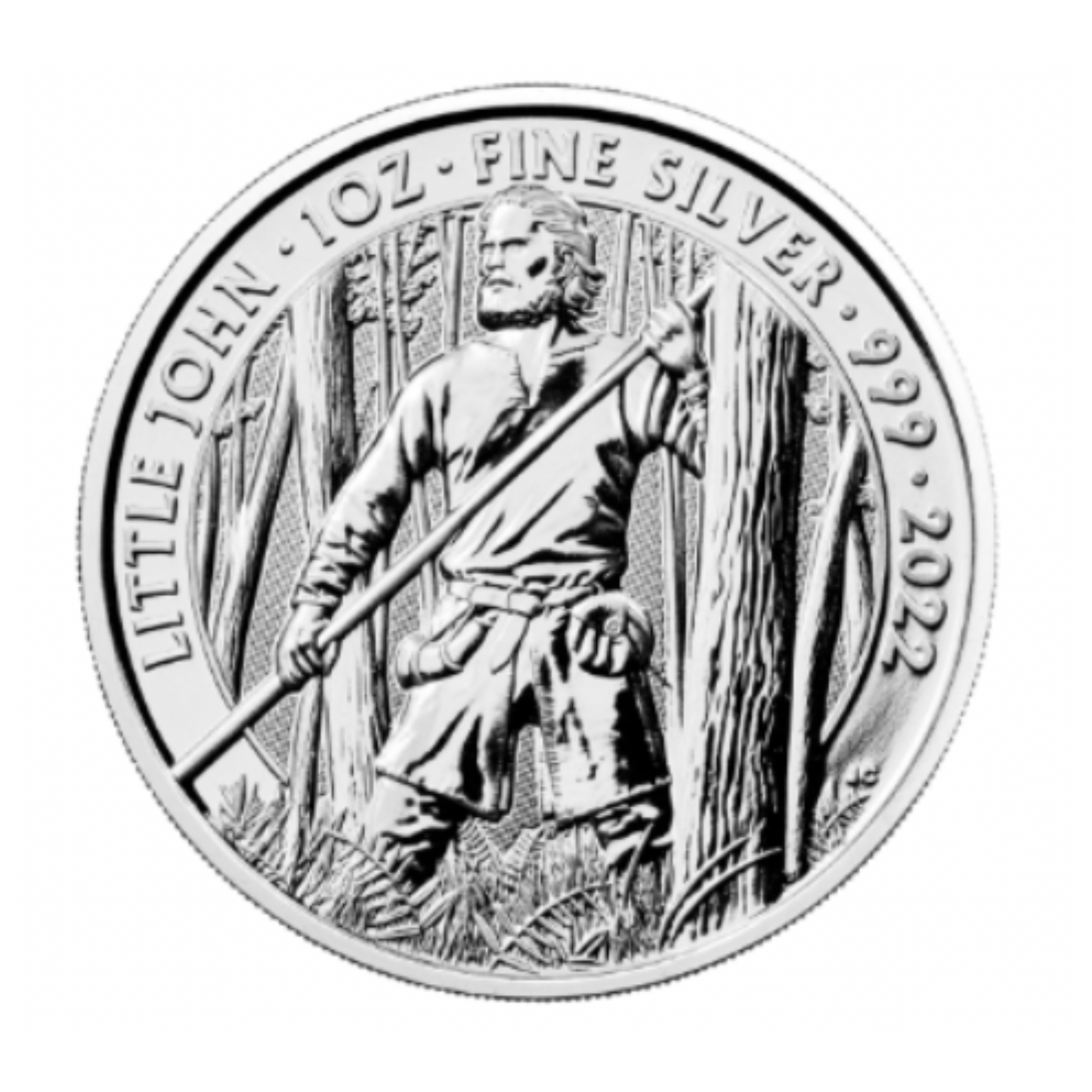 2022  Great Britain Myths and Legends - Little John  1 oz .999 Silver BU
