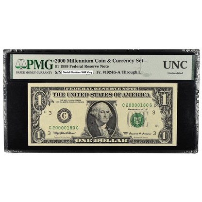 2000 Silver Eagle NGC BU Millennium Set & Certified Note