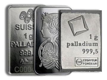 1 gram Palladium Bar - Brand Varies