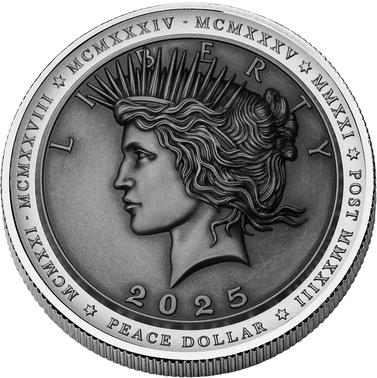 2025 Niue Peace Dollar UHR Incused 1 oz Silver Coin