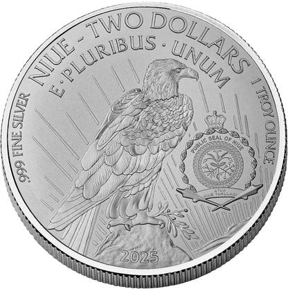 2025 Niue Peace Dollar UHR Incused 1 oz Silver Coin