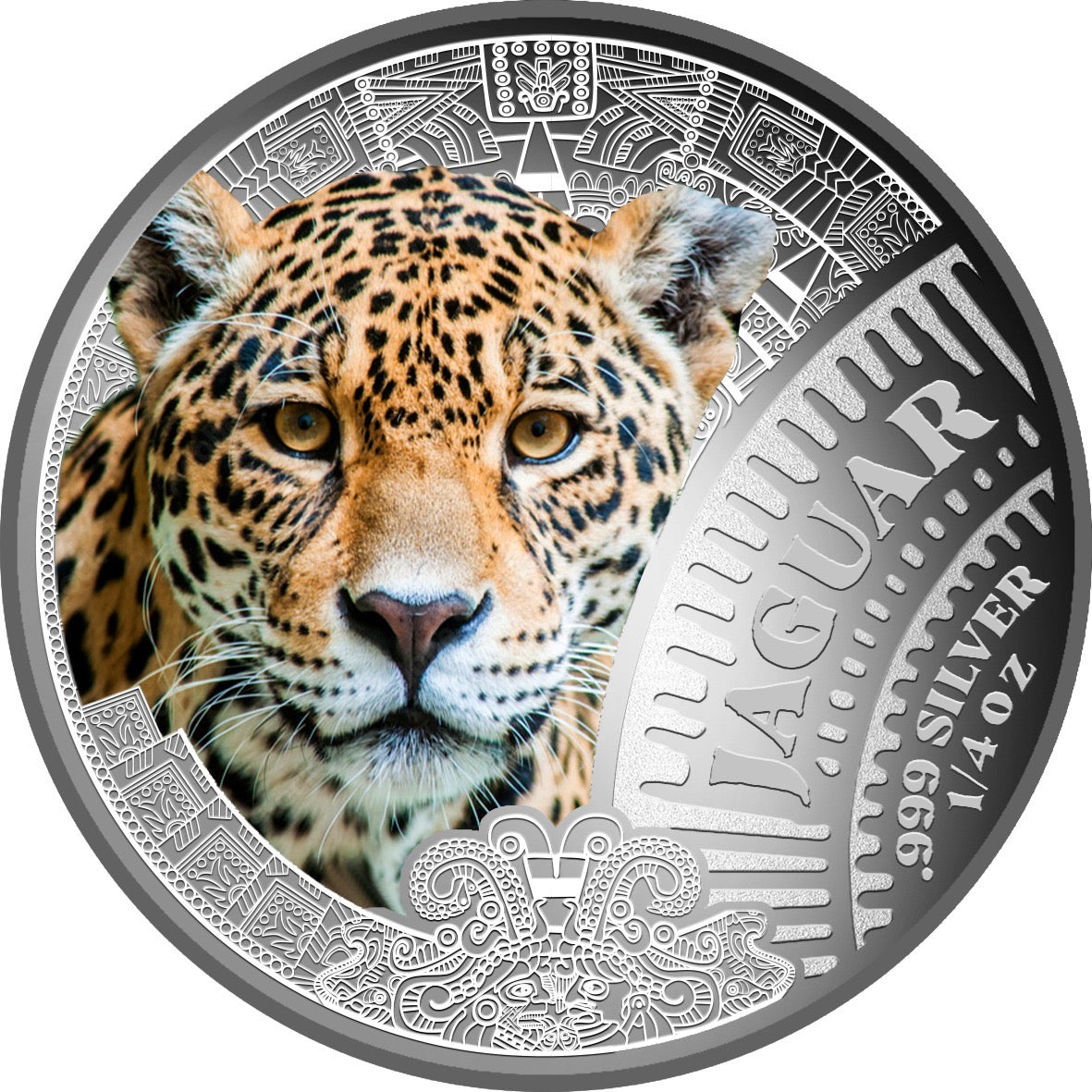 2026 Cameroon Mexican Cinco Grandes Jaguar 1/4 oz Silver Coin in Card - CoinsTV