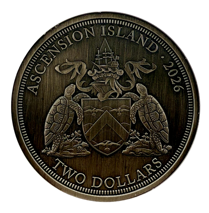 2026 Ascension Islands Rogue Bison UHR Antiqued 2 oz Silver Coin