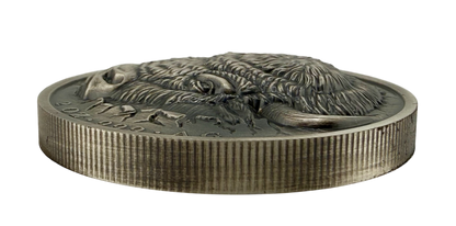 2026 Ascension Islands Rogue Bison UHR Antiqued 2 oz Silver Coin
