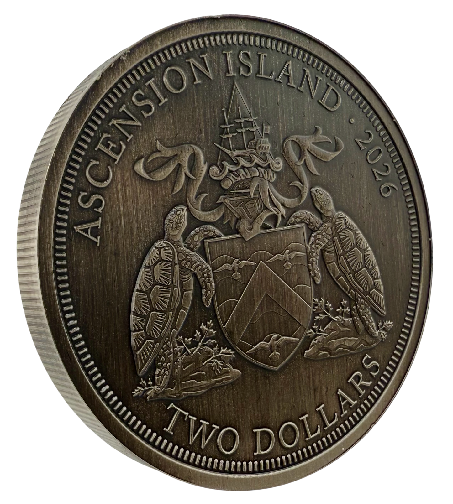 2026 Ascension Islands Rogue Bison UHR Antiqued 2 oz Silver Coin