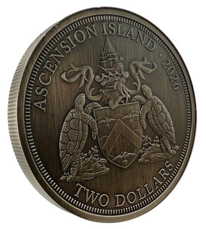 2026 Ascension Islands Rogue Bison UHR Antiqued 2 oz Silver Coin