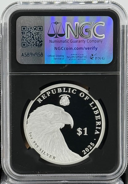 2025 Liberia Trump Caesar 1 oz Silver Coin NGC PF 70 UCAM FR - CoinsTV