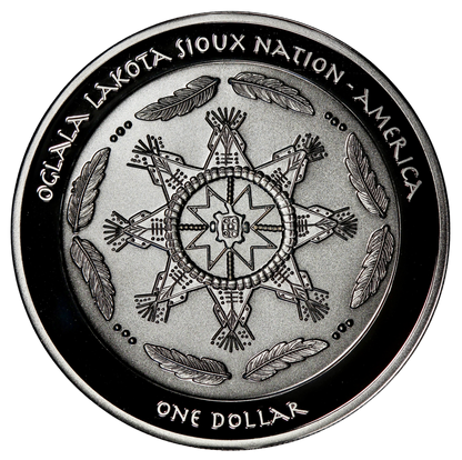 2025 Sioux Nation Thunderbird Black Proof 1 Oz Silver Coin - CoinsTV