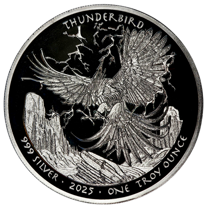 2025 Sioux Nation Thunderbird Black Proof 1 Oz Silver Coin - CoinsTV