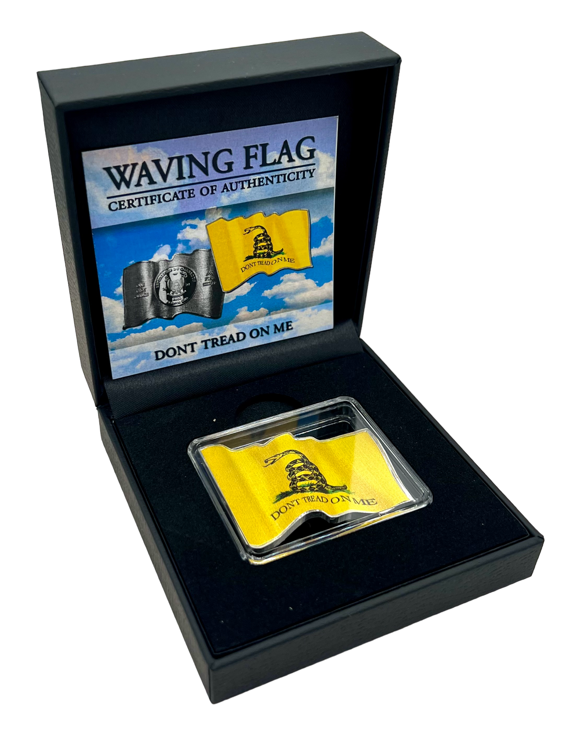 2024 Cameroon 3D Waving Dont Tread on Me Flag 1 oz Silver Coin - CoinsTV
