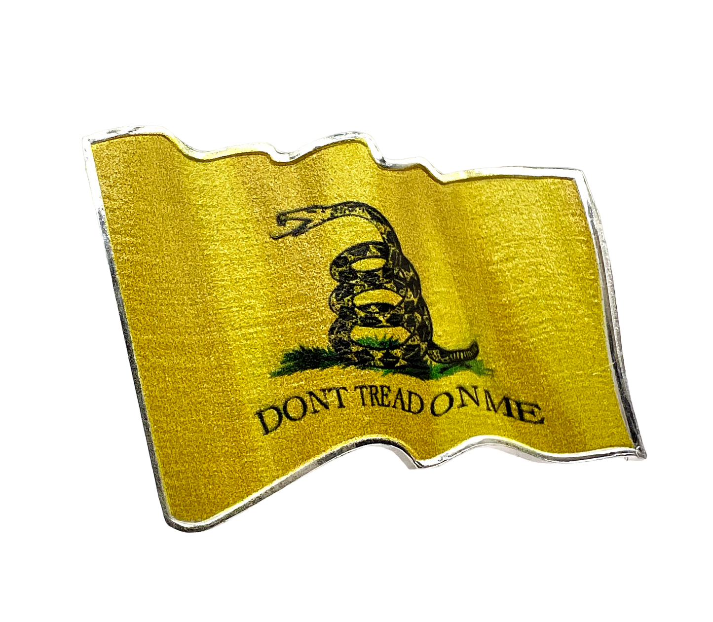 2024 Cameroon 3D Waving Dont Tread on Me Flag 1 oz Silver Coin - CoinsTV