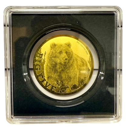 2022 Chad Big Five Grizzly Bear 1/200 oz Gold Coin