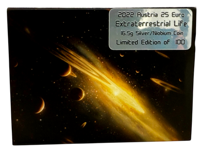 2022 Austria Extraterrestrial Life 0.26 OZ Silver & Niobium Coin NGC MS 70 Galaxy Label - CoinsTV