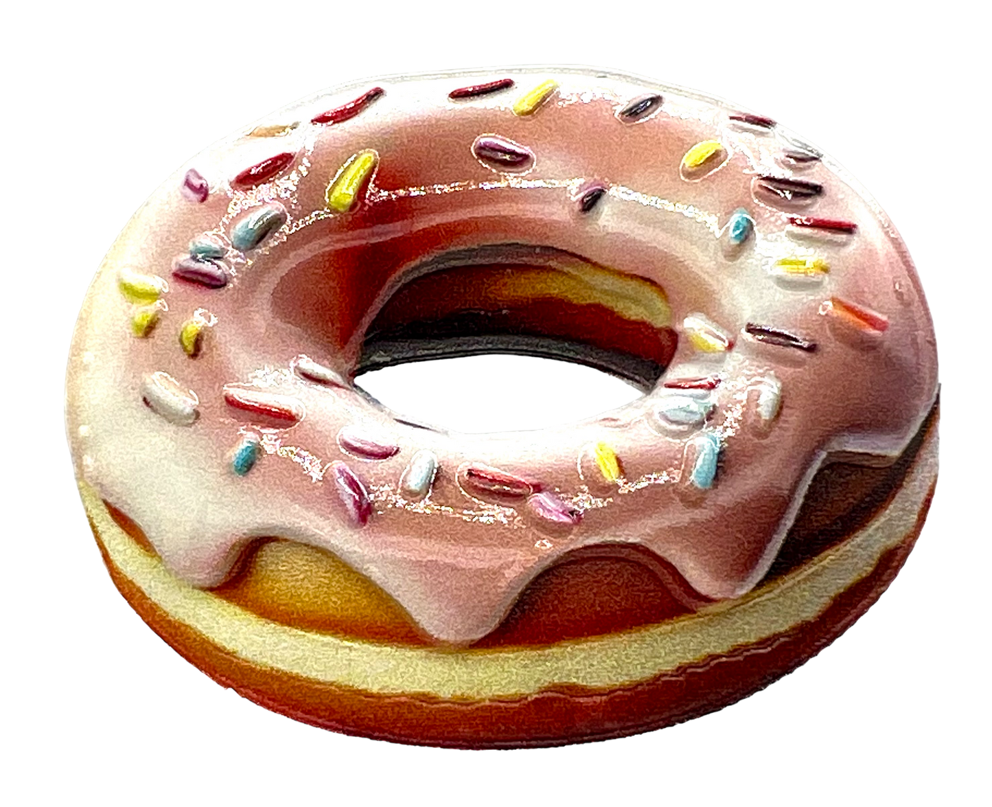 2024 Cameroon Pink Frosted Donut Shaped 1 oz Silver - CoinsTV
