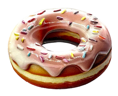 2024 Cameroon Pink Frosted Donut Shaped 1 oz Silver - CoinsTV