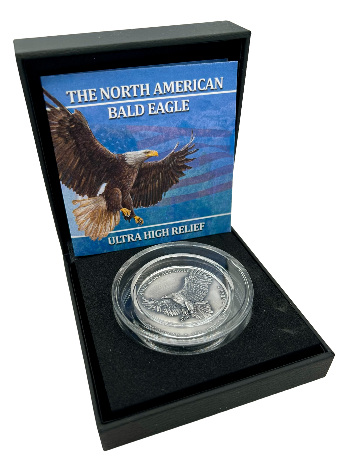 2023 Sioux Nation North American Bald Eagle UHR Antiqued 1 oz Silver - CoinsTV