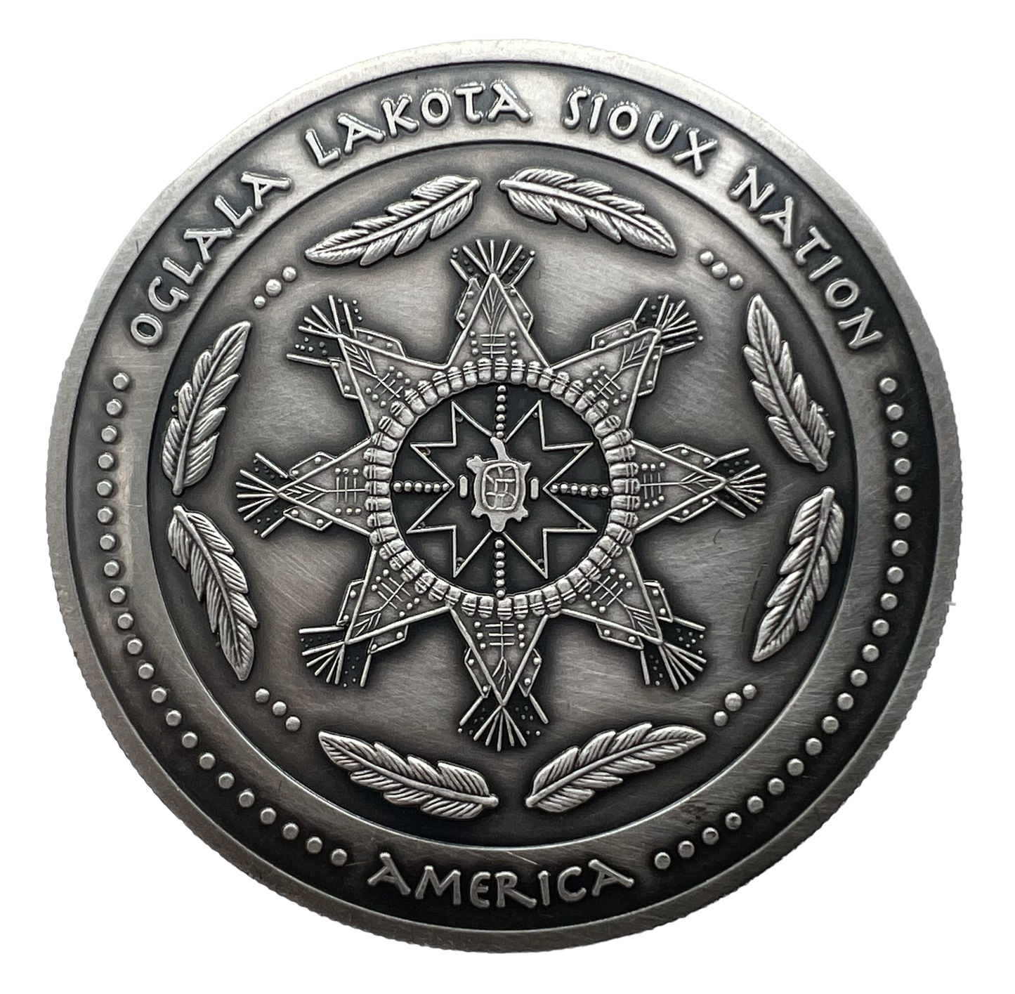 2023 Sioux Nation North American Bald Eagle UHR Antiqued 1 oz Silver - CoinsTV