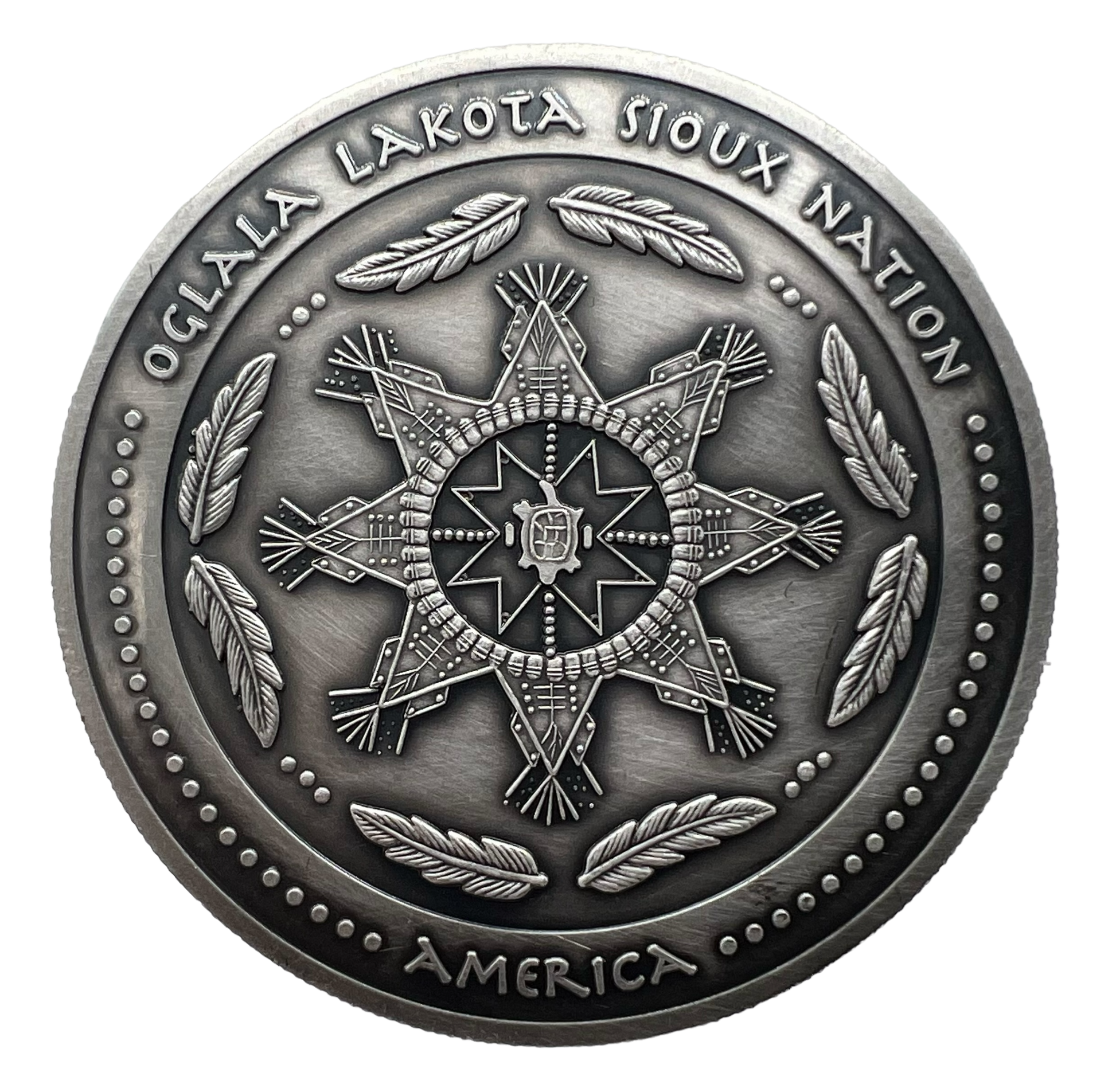 2023 Sioux Nation North American Bald Eagle UHR Antiqued 1 oz Silver - CoinsTV