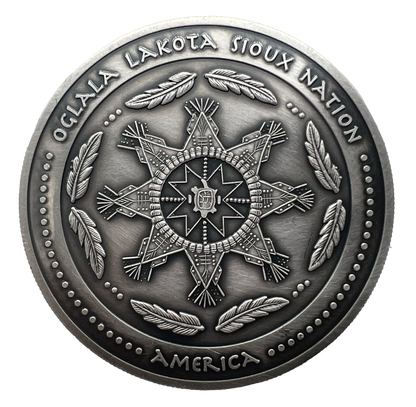 2023 Sioux Nation North American Bald Eagle UHR Antiqued 1 oz Silver - CoinsTV
