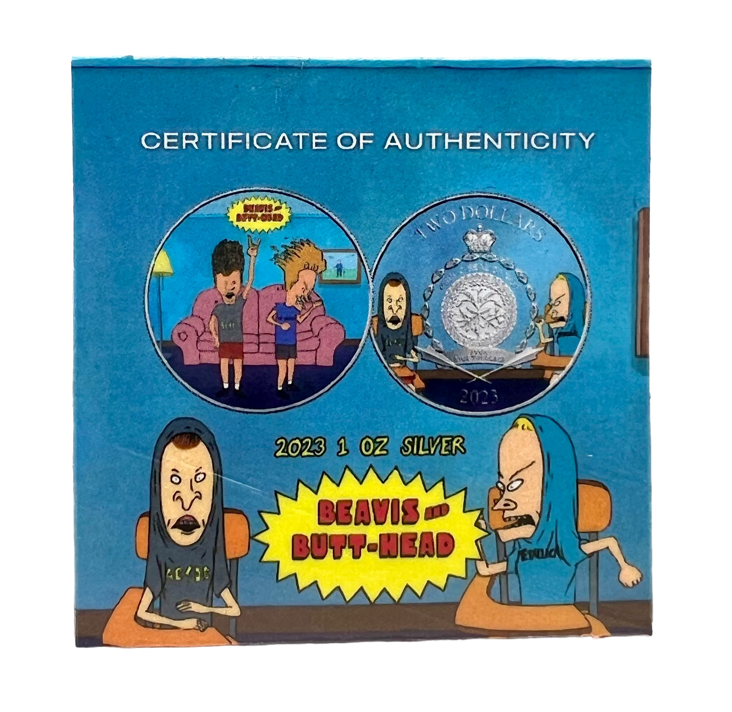 2023 Niue Beavis & Butthead Headbanger Edition 1 oz Silver Coin - CoinsTV