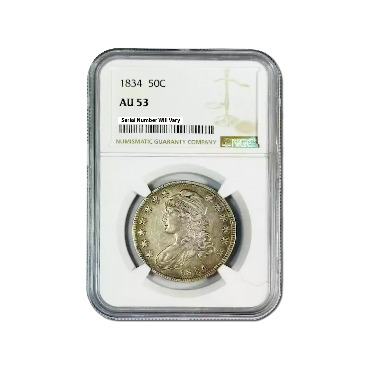 1834 Capped Bust Half Dollar - NGC AU53 - CoinsTV