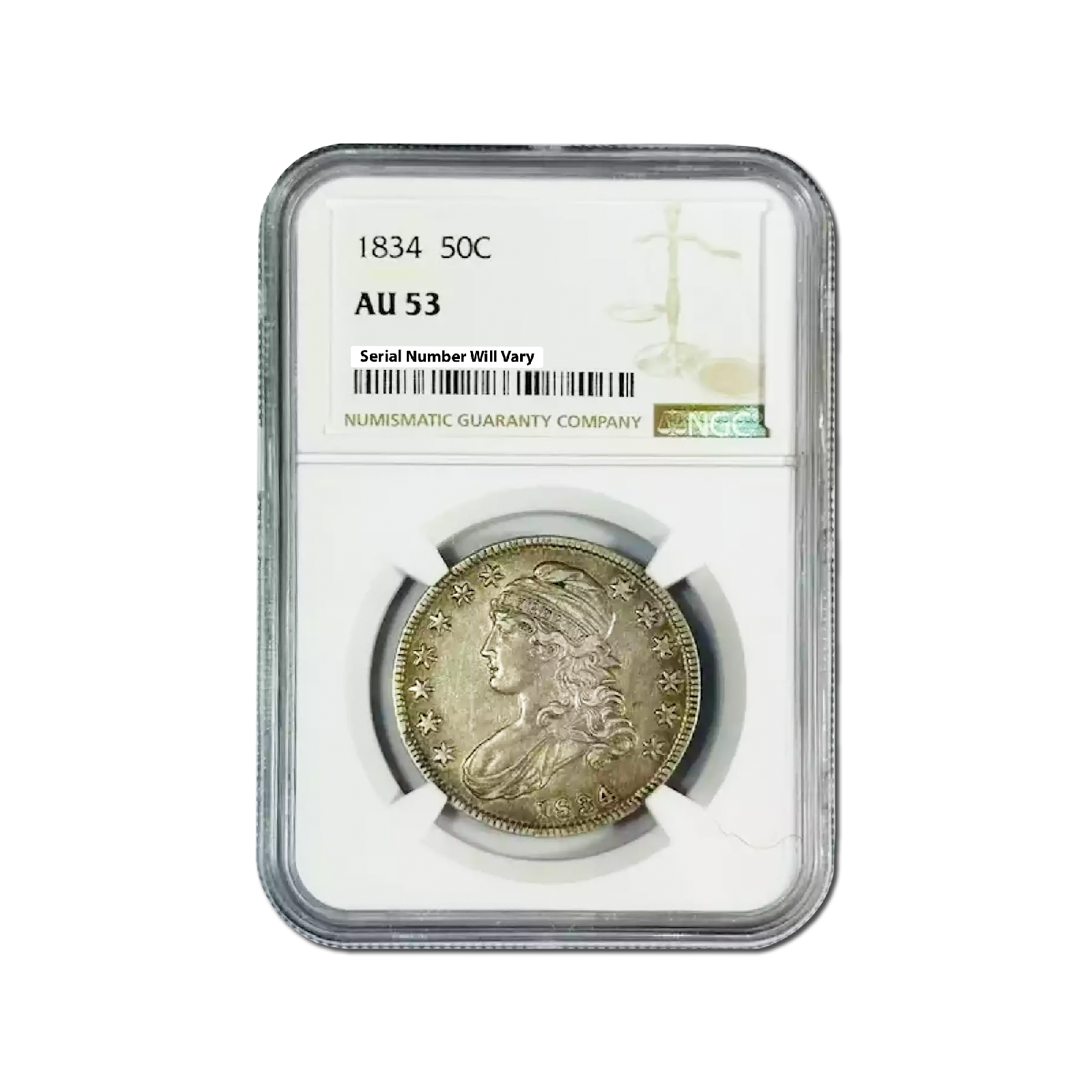 1834 Capped Bust Half Dollar - NGC AU53 - CoinsTV