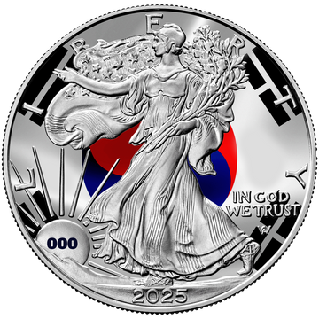 2025 Flags of the World Silver Eagle South Korea