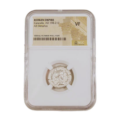Ancient Roman Silver - Denarius of Caracalla AD 198-217 - NGC VF - CoinsTV