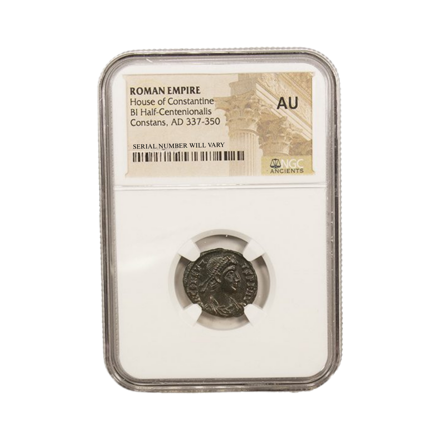 Ancient Roman Coin AE of Constans (AD 221-350) - NGC AU