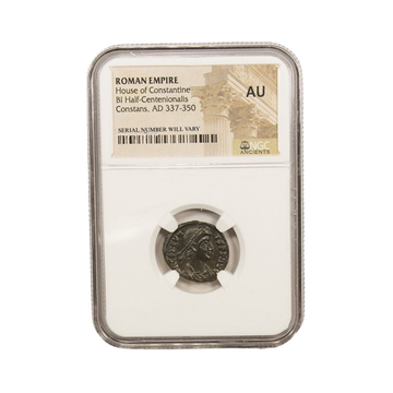 Ancient Roman Coin AE of Constans (AD 221-350) - NGC AU
