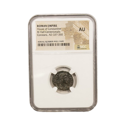 Ancient Roman Coin AE of Constans (AD 221-350) - NGC AU