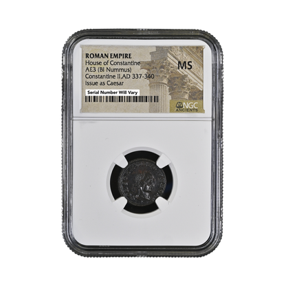 Roman AE of Constantine II AD 337-340 NGC (MS) | CoinsTV Roman AE of Constantine II AD 337-340 NGC (MS) | CoinsTV