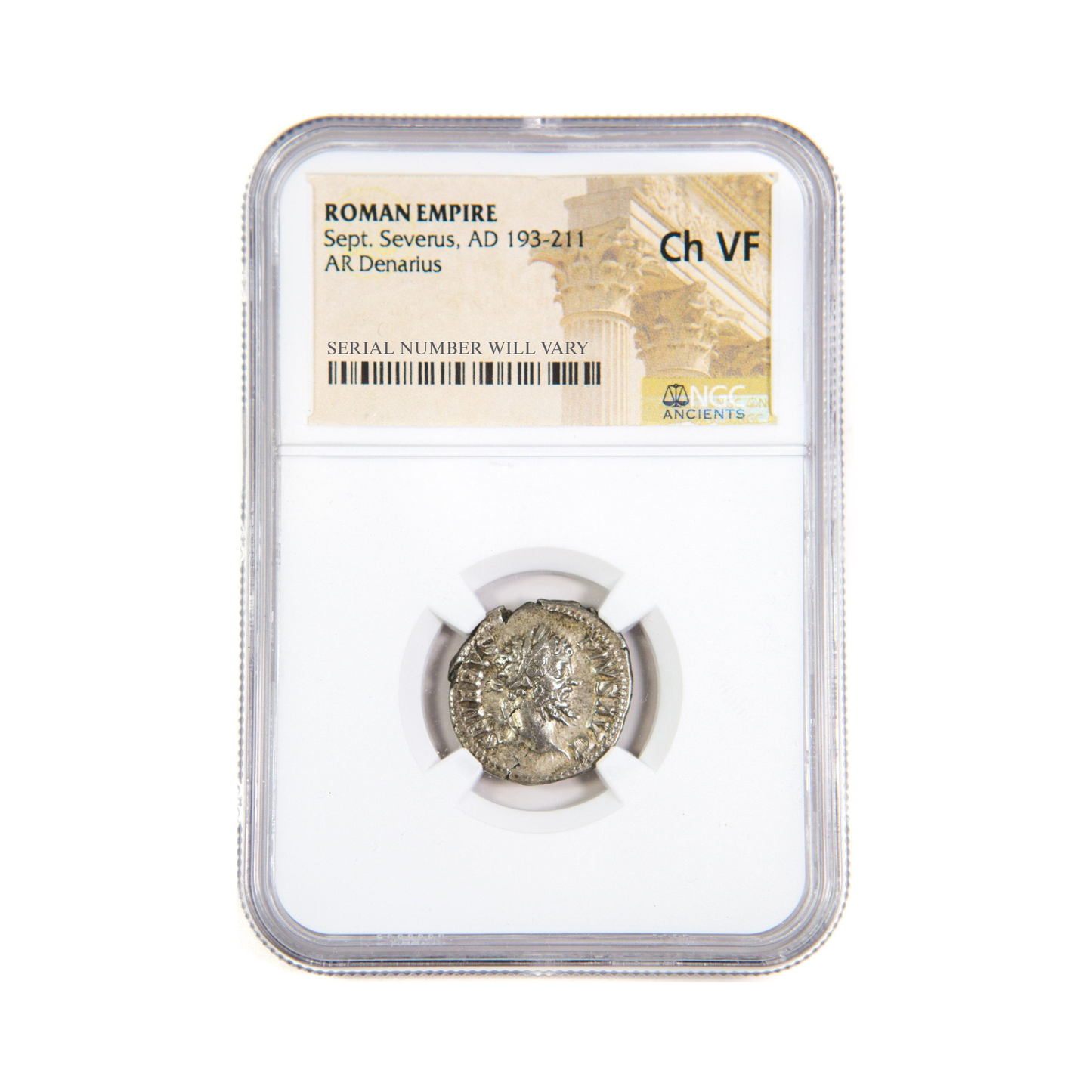 Ancient Roman Silver - Denarius of Septimius Severus AD 193-211 - NGC CH VF - CoinsTV