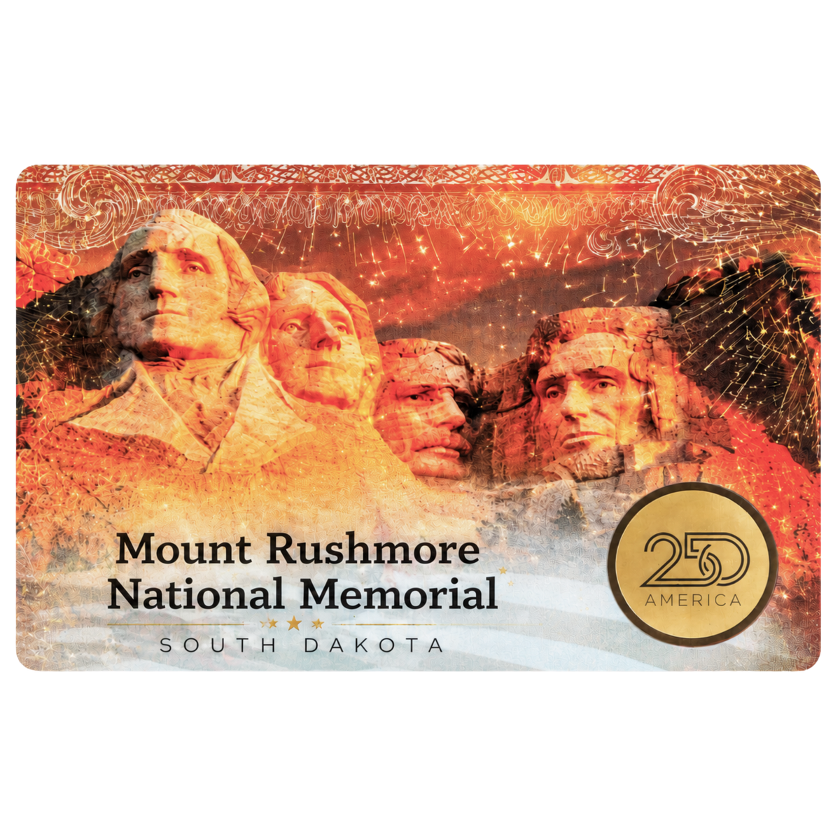 Mount Rushmore 250th Anniversary 1/1000th oz Gold