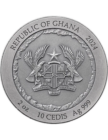 2025 Ghana Mount Rushmore Special Edition 2 oz Silver Coin - CoinsTV