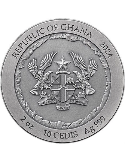 2025 Ghana Mount Rushmore Special Edition 2 oz Silver Coin - CoinsTV