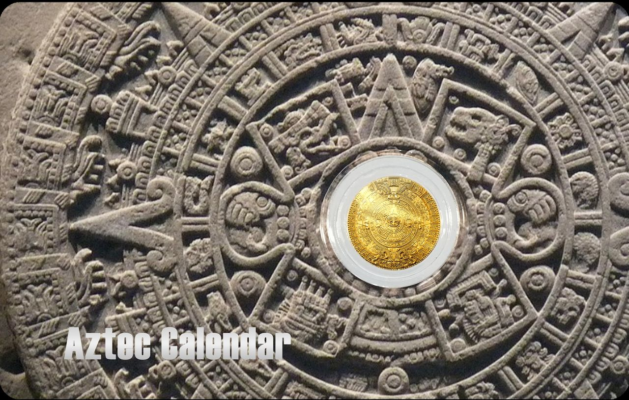 2025 Niue Aztec Calendar 1/1000 oz Gold Coin in Card - CoinsTV