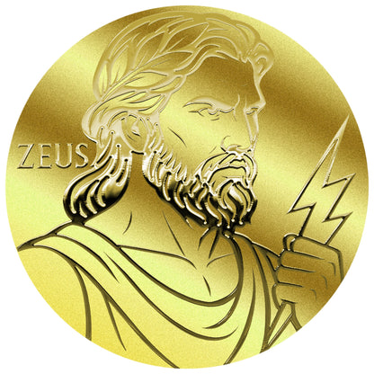2025 Niue Greek Mythology Zeus 1/1000 oz Gold Coin in Card