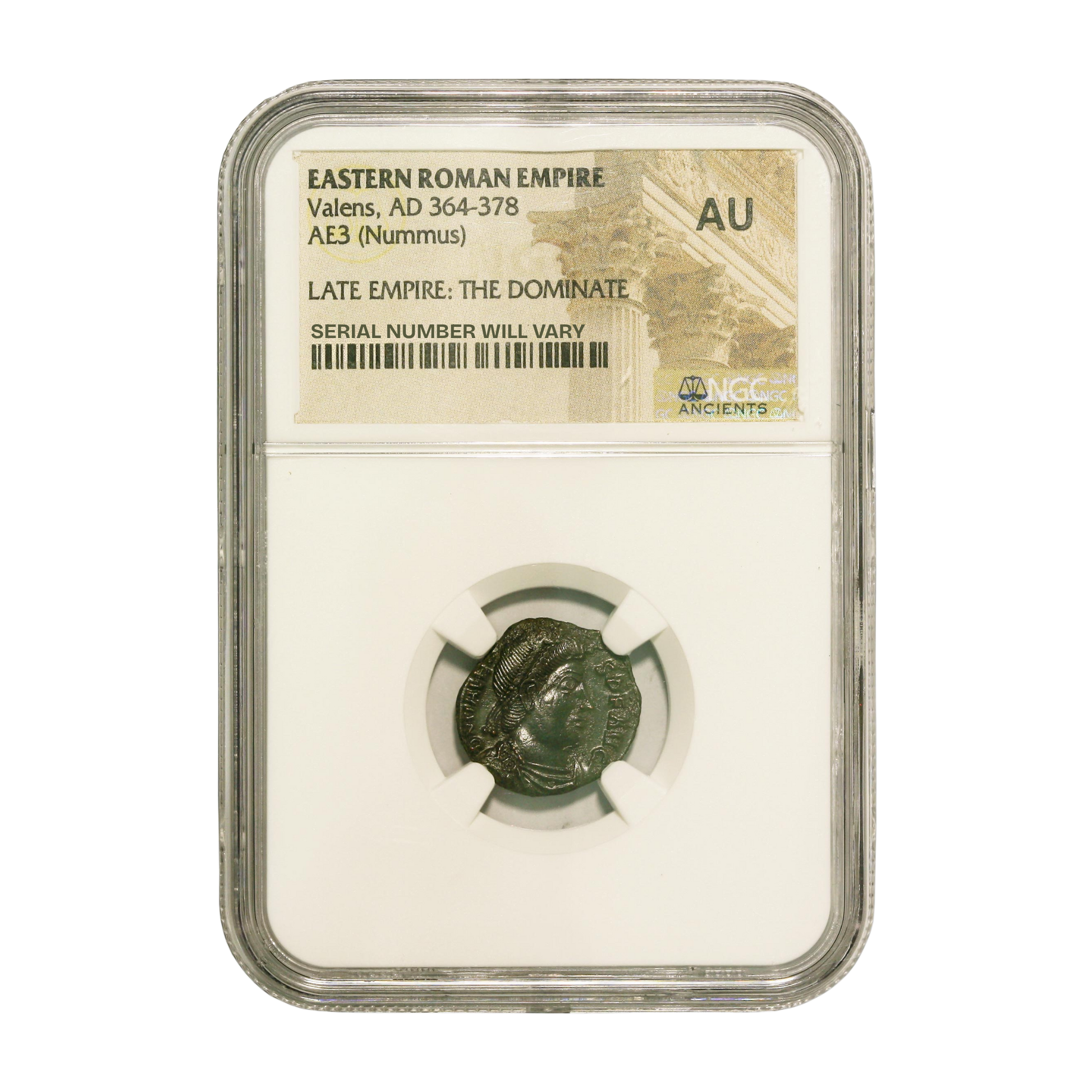 Ancient Roman Coin AE of Valens - Last Empire: The Dominate AD 364-378 - NGC AU - CoinsTV