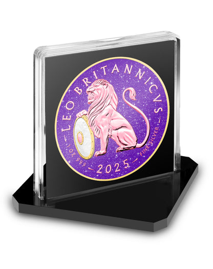 2025 Great Britain British Lion Royal Amethyst Edition 1 oz Silver Coin - CoinsTV